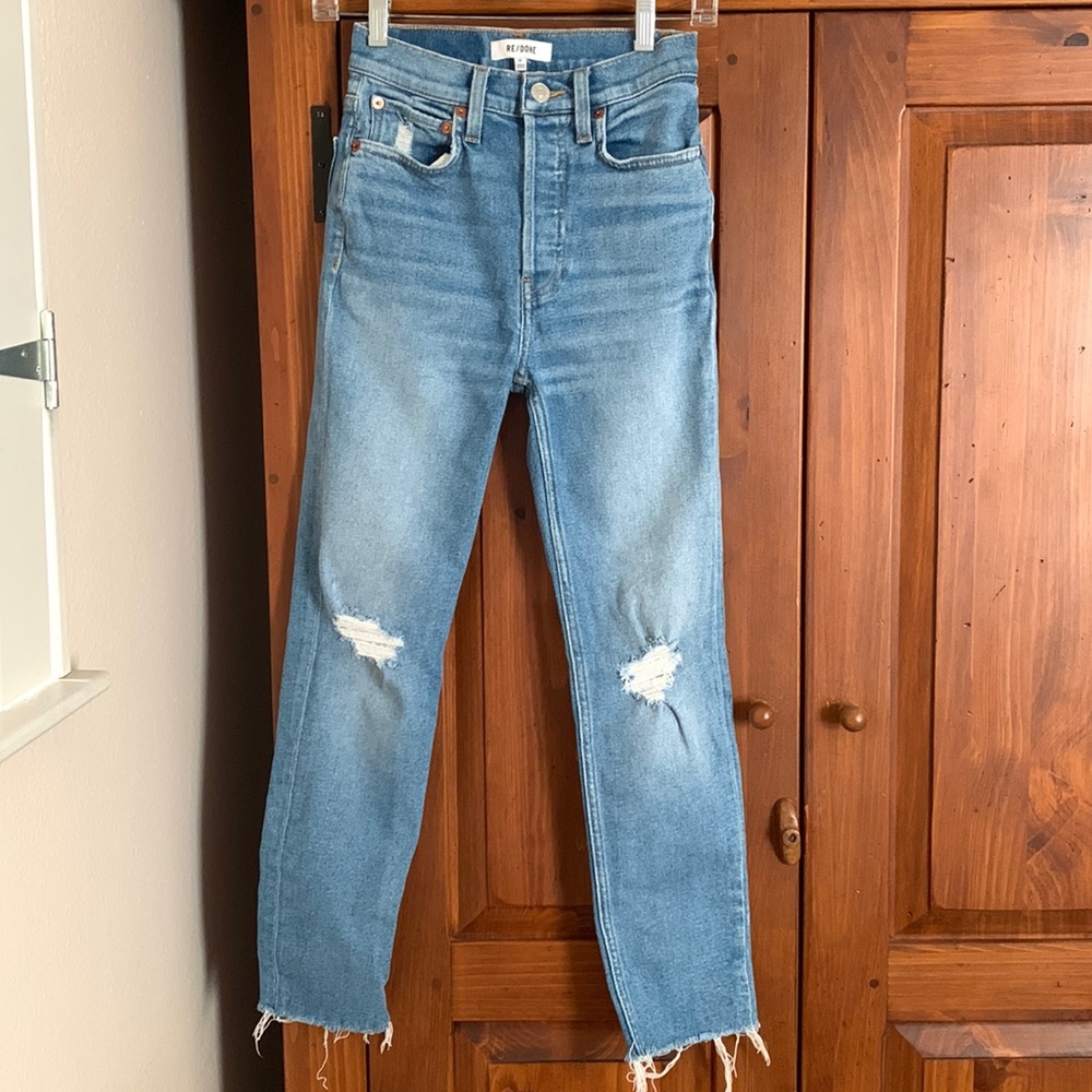 REDONE re/done 90s high rise ankle crop jeans